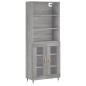 vidaXL Credenza Grigio Sonoma 69,5x34x180 cm in Legno Multistrato vidaXL Credenza Grigio Sonoma 69,5x34x180 cm in Legno Multistrato