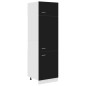 Armadio per Frigo Nero 60x57x207 cm in Legno Multistrato Armadio per Frigo Nero 60x57x207 cm in Legno Multistrato