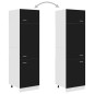 Armadio per Frigo Nero 60x57x207 cm in Legno Multistrato Armadio per Frigo Nero 60x57x207 cm in Legno Multistrato