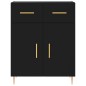 vidaXL Credenza Nera 69,5x34x180 cm in Legno Multistrato vidaXL Credenza Nera 69,5x34x180 cm in Legno Multistrato