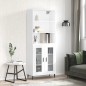 vidaXL Credenza Bianco Lucido 69,5x34x180 cm in Legno Multistrato vidaXL Credenza Bianco Lucido 69,5x34x180 cm in Legno Multistrato