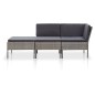 Set Divani da Giardino 3 pz con Cuscini in Polyrattan Grigio Set Divani da Giardino 3 pz con Cuscini in Polyrattan Grigio