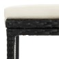 vidaXL Set Bar da Giardino 3 pz con Cuscini Polyrattan Nero vidaXL Set Bar da Giardino 3 pz con Cuscini Polyrattan Nero