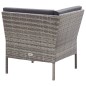 Set Divani da Giardino 3 pz con Cuscini in Polyrattan Grigio Set Divani da Giardino 3 pz con Cuscini in Polyrattan Grigio