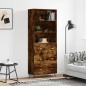 vidaXL Credenza Rovere Fumo 69,5x34x180 cm in Legno Multistrato vidaXL Credenza Rovere Fumo 69,5x34x180 cm in Legno Multistrato
