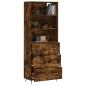 vidaXL Credenza Rovere Fumo 69,5x34x180 cm in Legno Multistrato vidaXL Credenza Rovere Fumo 69,5x34x180 cm in Legno Multistrato