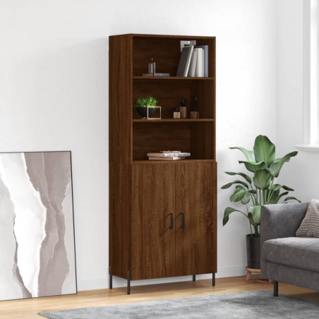 vidaXL Credenza Rovere Marrone 69,5x34x180 cm in Legno Multistrato