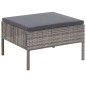 Set Divani da Giardino 3 pz con Cuscini in Polyrattan Grigio Set Divani da Giardino 3 pz con Cuscini in Polyrattan Grigio