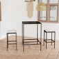 vidaXL Set Bar da Giardino 3 pz con Cuscini Polyrattan Marrone