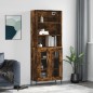vidaXL Credenza Rovere Fumo 69,5x34x180 cm in Legno Multistrato vidaXL Credenza Rovere Fumo 69,5x34x180 cm in Legno Multistrato
