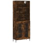 vidaXL Credenza Rovere Fumo 69,5x34x180 cm in Legno Multistrato vidaXL Credenza Rovere Fumo 69,5x34x180 cm in Legno Multistrato