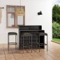 vidaXL Set Bar da Giardino 4 pz con Cuscini Grigio vidaXL Set Bar da Giardino 4 pz con Cuscini Grigio