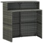 vidaXL Set Bar da Giardino 4 pz con Cuscini Grigio vidaXL Set Bar da Giardino 4 pz con Cuscini Grigio