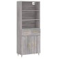 vidaXL Credenza Grigio Sonoma 69,5x34x180 cm in Legno Multistrato vidaXL Credenza Grigio Sonoma 69,5x34x180 cm in Legno Multistrato