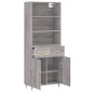 vidaXL Credenza Grigio Sonoma 69,5x34x180 cm in Legno Multistrato vidaXL Credenza Grigio Sonoma 69,5x34x180 cm in Legno Multistrato