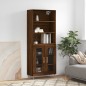 vidaXL Credenza Rovere Marrone 69,5x34x180 cm in Legno Multistrato vidaXL Credenza Rovere Marrone 69,5x34x180 cm in Legno Multistrato