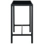 vidaXL Set da Bar da Giardino 9 pz con Cuscini in Polyrattan Nero