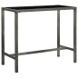 vidaXL Set da Bar per Giardino 9 pz con Cuscini in Polyrattan Grigio vidaXL Set da Bar per Giardino 9 pz con Cuscini in Polyrattan Grigio