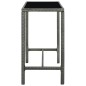 vidaXL Set da Bar per Giardino 9 pz con Cuscini in Polyrattan Grigio vidaXL Set da Bar per Giardino 9 pz con Cuscini in Polyrattan Grigio
