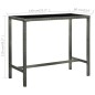 vidaXL Set da Bar per Giardino 9 pz con Cuscini in Polyrattan Grigio vidaXL Set da Bar per Giardino 9 pz con Cuscini in Polyrattan Grigio