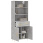 vidaXL Credenza Grigio Cemento 69,5x34x180 cm in Legno Multistrato vidaXL Credenza Grigio Cemento 69,5x34x180 cm in Legno Multistrato