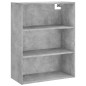 vidaXL Credenza Grigio Cemento 69,5x34x180 cm in Legno Multistrato vidaXL Credenza Grigio Cemento 69,5x34x180 cm in Legno Multistrato