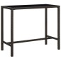 vidaXL Set da Bar da Giardino 7 pz con Cuscini in Polyrattan Marrone vidaXL Set da Bar da Giardino 7 pz con Cuscini in Polyrattan Marrone