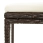 vidaXL Set da Bar da Giardino 7 pz con Cuscini in Polyrattan Marrone vidaXL Set da Bar da Giardino 7 pz con Cuscini in Polyrattan Marrone