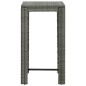 vidaXL Set Bar da Giardino 3 pz con Braccioli in Polyrattan Grigio vidaXL Set Bar da Giardino 3 pz con Braccioli in Polyrattan Grigio