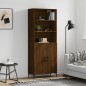 vidaXL Credenza Rovere Marrone 69,5x34x180 cm in Legno Multistrato vidaXL Credenza Rovere Marrone 69,5x34x180 cm in Legno Multistrato