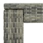 vidaXL Set Bar da Giardino 3 pz con Cuscini in Polyrattan Grigio