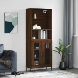 vidaXL Credenza Rovere Marrone 69,5x34x180 cm in Legno Multistrato