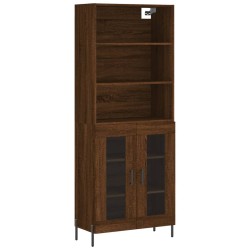 vidaXL Credenza Rovere Marrone 69,5x34x180 cm in Legno Multistrato