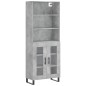 vidaXL Credenza Grigio Cemento 69,5x34x180 cm in Legno Multistrato vidaXL Credenza Grigio Cemento 69,5x34x180 cm in Legno Multistrato