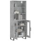 vidaXL Credenza Grigio Cemento 69,5x34x180 cm in Legno Multistrato vidaXL Credenza Grigio Cemento 69,5x34x180 cm in Legno Multistrato