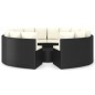 vidaXL Set Divani da Giardino 9 pz con Cuscini in Polyrattan Nero vidaXL Set Divani da Giardino 9 pz con Cuscini in Polyrattan Nero