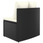 vidaXL Set Divani da Giardino 9 pz con Cuscini in Polyrattan Nero vidaXL Set Divani da Giardino 9 pz con Cuscini in Polyrattan Nero