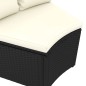 vidaXL Set Divani da Giardino 9 pz con Cuscini in Polyrattan Nero vidaXL Set Divani da Giardino 9 pz con Cuscini in Polyrattan Nero
