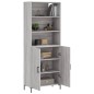 vidaXL Credenza Grigio Sonoma 69,5x34x180 cm in Legno Multistrato vidaXL Credenza Grigio Sonoma 69,5x34x180 cm in Legno Multistrato