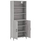 vidaXL Credenza Grigio Sonoma 69,5x34x180 cm in Legno Multistrato vidaXL Credenza Grigio Sonoma 69,5x34x180 cm in Legno Multistrato