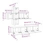 Set di Mobili Porta TV 7 pz Rovere Fumo in Legno Multistrato Set di Mobili Porta TV 7 pz Rovere Fumo in Legno Multistrato