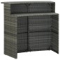 vidaXL Set Bar da Giardino 3 pz con Cuscini Grigio vidaXL Set Bar da Giardino 3 pz con Cuscini Grigio