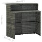 vidaXL Set Bar da Giardino 3 pz con Cuscini Grigio vidaXL Set Bar da Giardino 3 pz con Cuscini Grigio