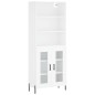 vidaXL Credenza Bianca 69,5x34x180 cm in Legno Multistrato vidaXL Credenza Bianca 69,5x34x180 cm in Legno Multistrato
