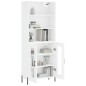 vidaXL Credenza Bianca 69,5x34x180 cm in Legno Multistrato vidaXL Credenza Bianca 69,5x34x180 cm in Legno Multistrato