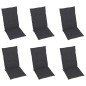 vidaXL Sedie da Giardino Reclinabili 6 pz con Cuscini Massello Acacia vidaXL Sedie da Giardino Reclinabili 6 pz con Cuscini Massello Acacia