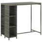 vidaXL Set da Bar da Giardino 5 pz con Cuscini in Polyrattan Grigio vidaXL Set da Bar da Giardino 5 pz con Cuscini in Polyrattan Grigio