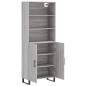 vidaXL Credenza Grigio Sonoma 69,5x34x180 cm in Legno Multistrato vidaXL Credenza Grigio Sonoma 69,5x34x180 cm in Legno Multistrato