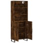 vidaXL Credenza Rovere Fumo 69,5x34x180 cm in Legno Multistrato vidaXL Credenza Rovere Fumo 69,5x34x180 cm in Legno Multistrato