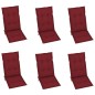 vidaXL Sedie da Giardino Reclinabili 6 pz con Cuscini Massello Acacia vidaXL Sedie da Giardino Reclinabili 6 pz con Cuscini Massello Acacia